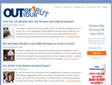 Tablet Screenshot of outofyourrut.com